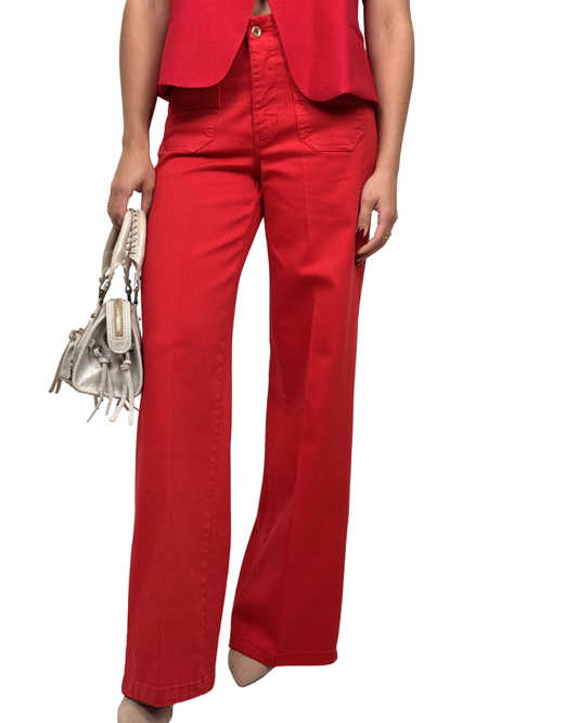 Pantalone Tasche Rosso