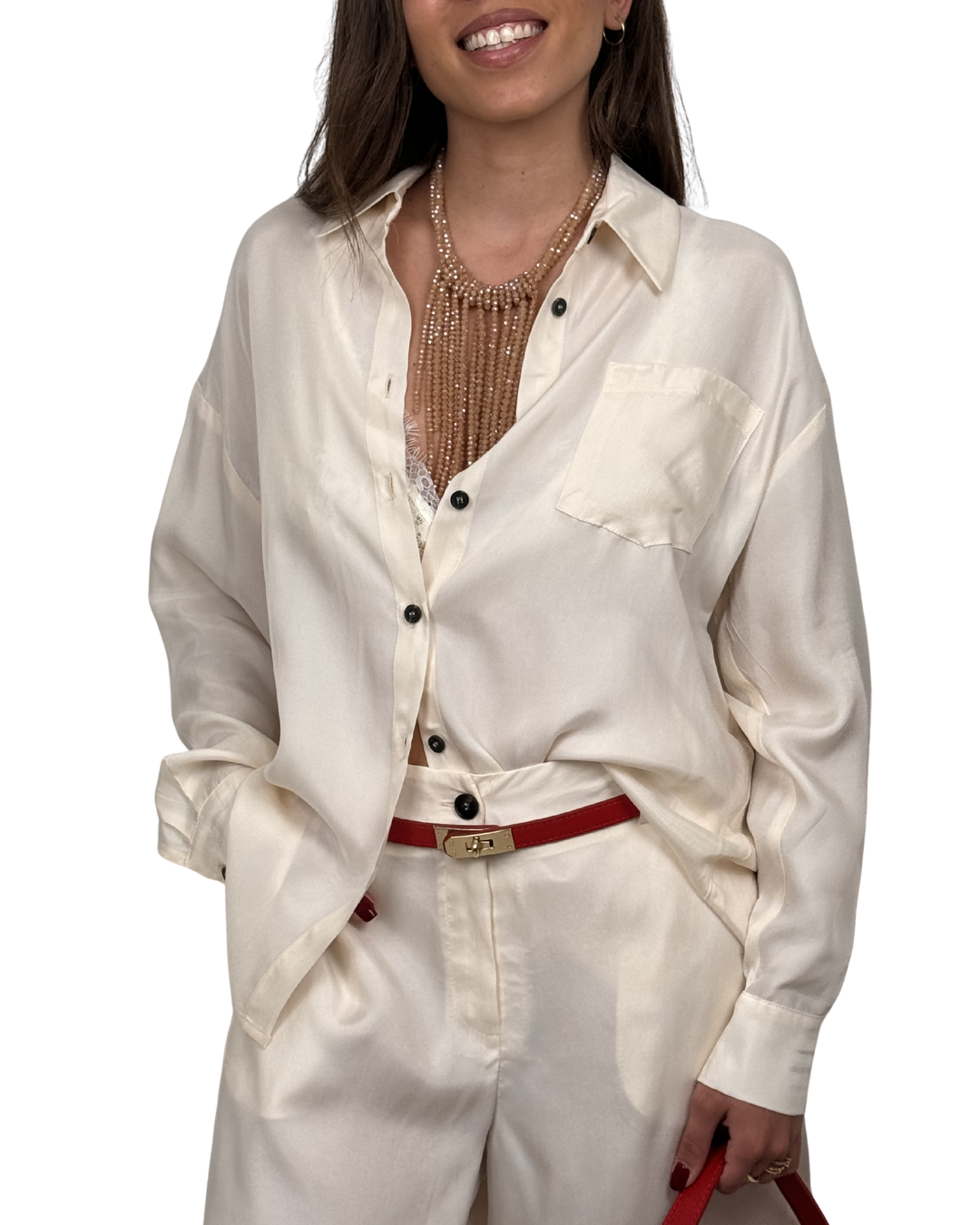 Camicia Panna Tensione In