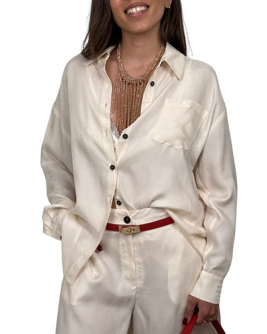 Camicia Panna Tensione In