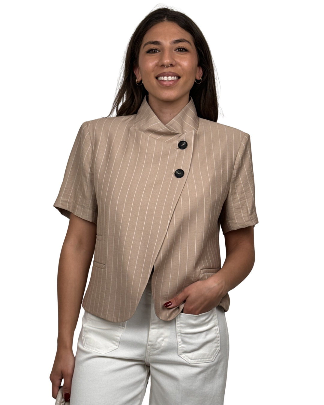 Giacca Mezza Manica Beige Haveone