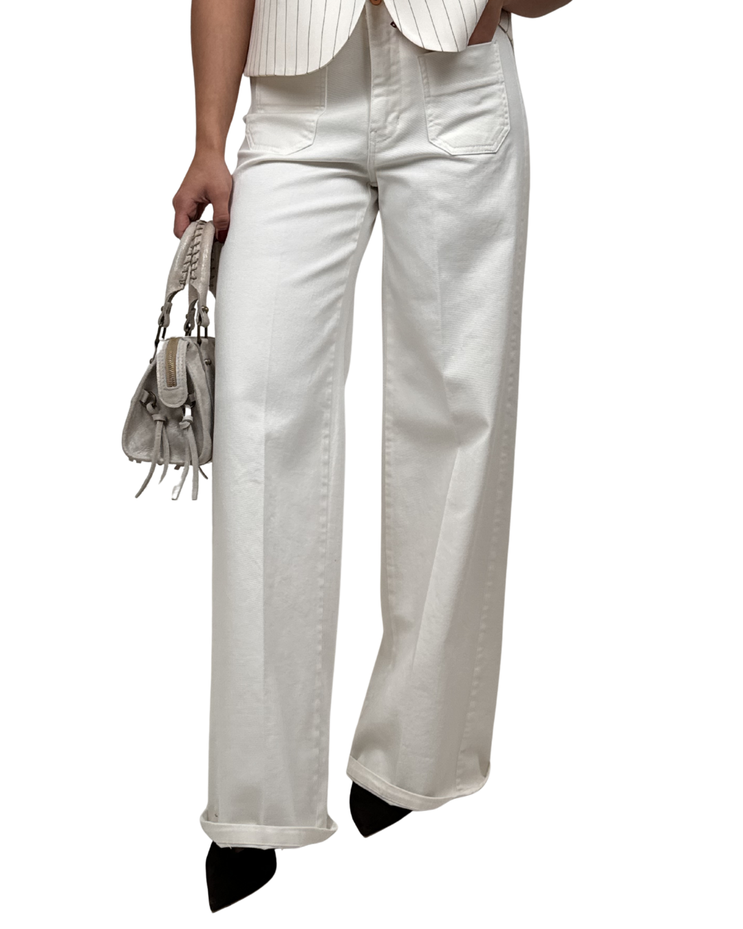 Pantalone Tensione In Bianco