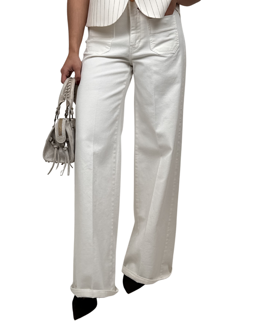 Pantalone Tensione In Bianco
