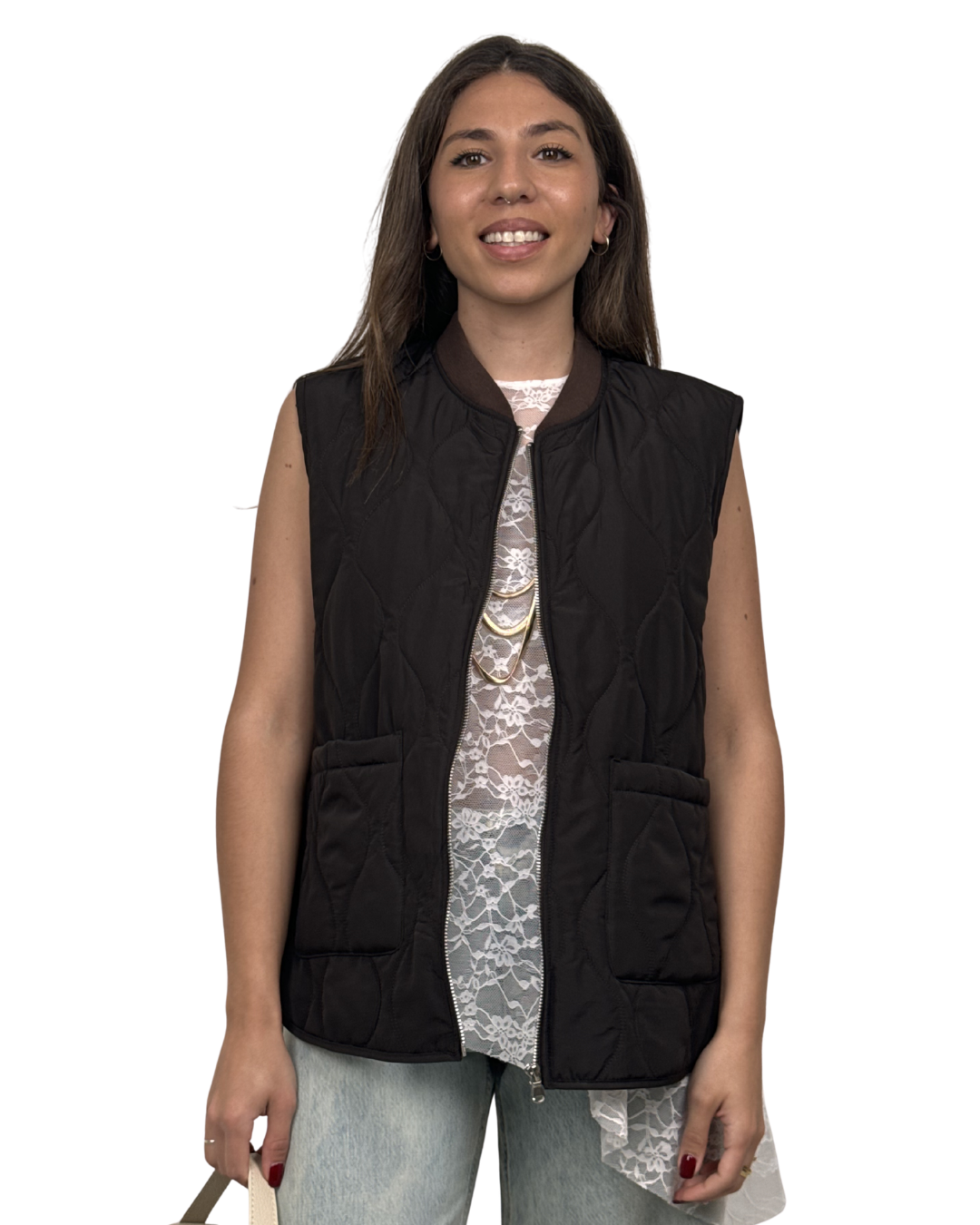 Gilet Trapuntato Moro