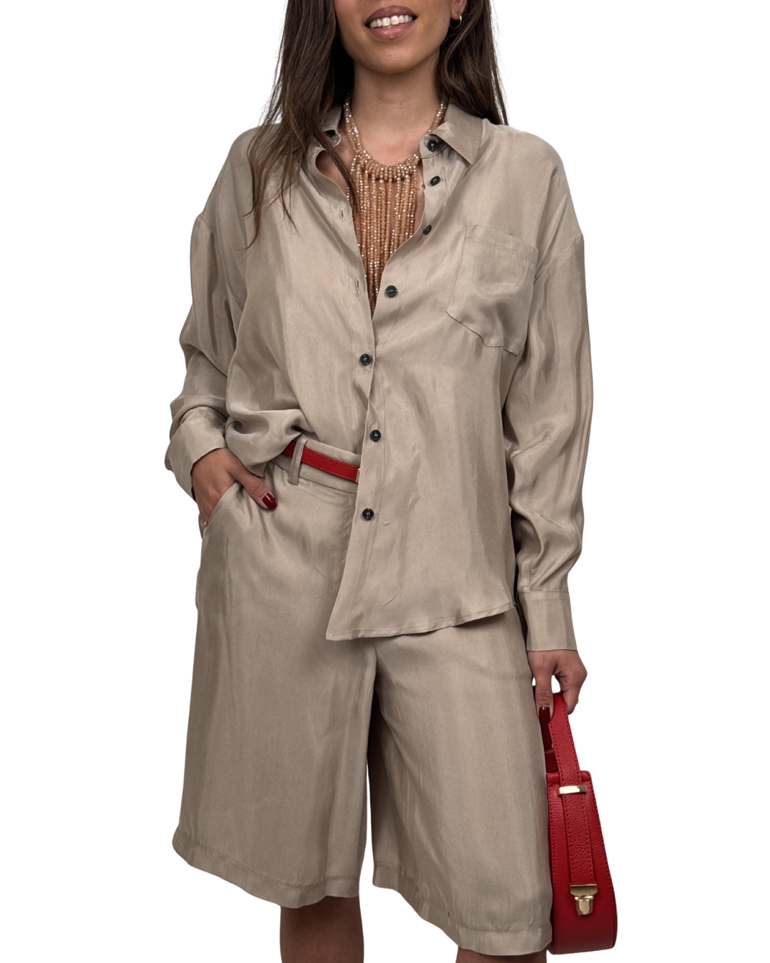 Camicia Beige Tensione In