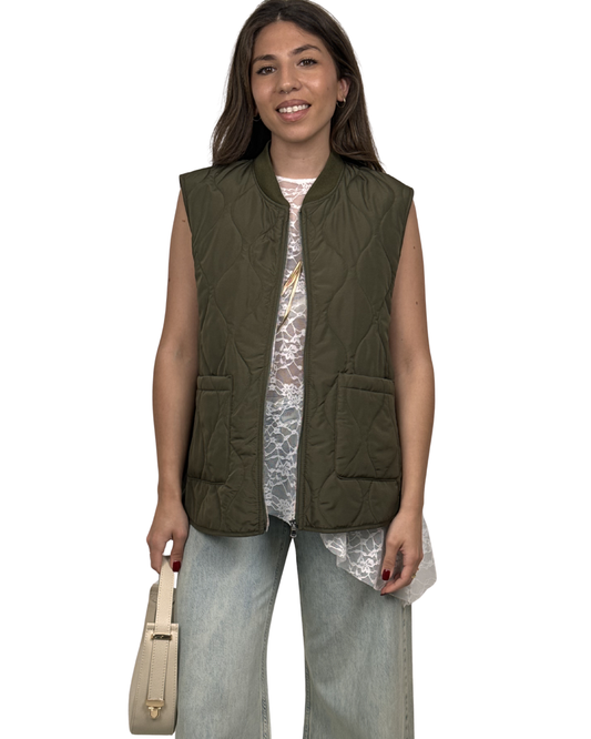 Gilet Trapuntato Verde