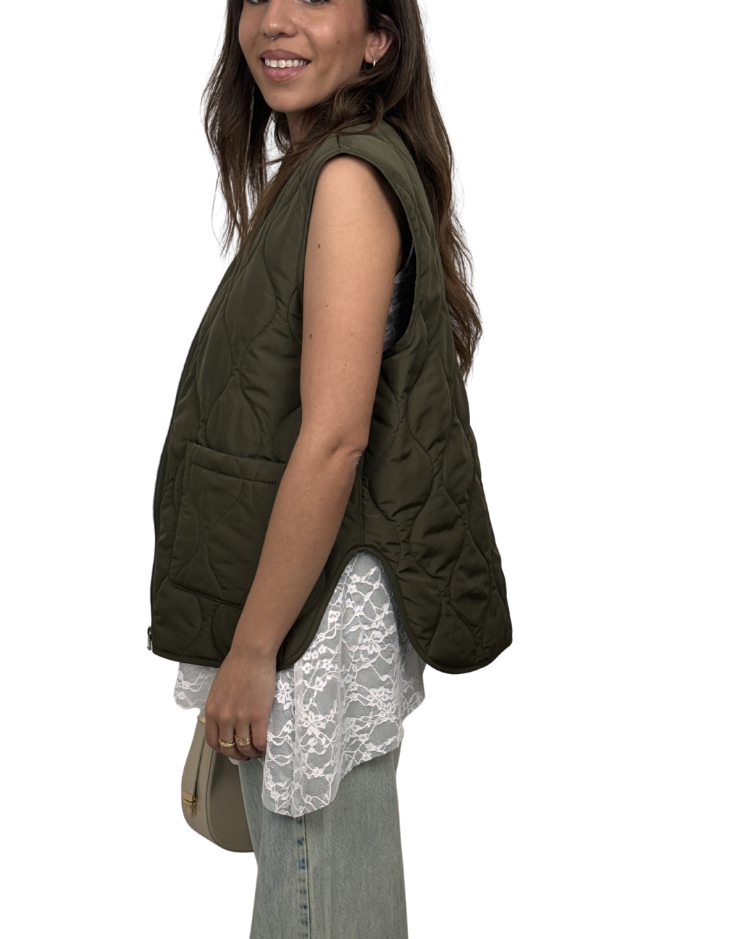 Gilet Trapuntato Verde