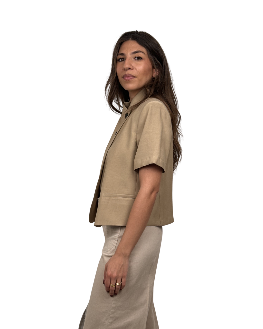 Giacca Mezza Manica Beige Haveone